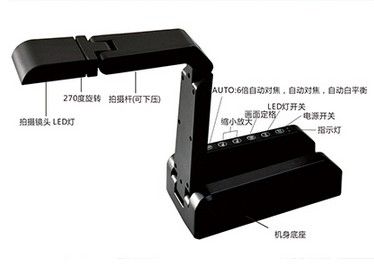 鼎易K10V 便携视频展台  USB+VGA双接口